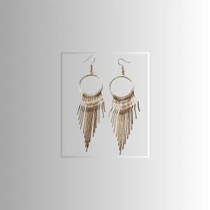Shrine Long Drop Statement Earrings