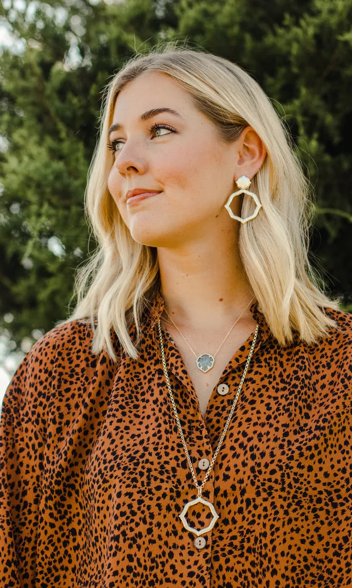 Signature Hammered Earrings in Gold