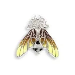 Silver & Enamel Yellow Bee Brooch