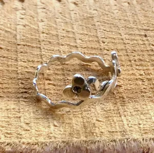 Silver Knuckle Midi Dainty Ring - Lucky Twins R2296