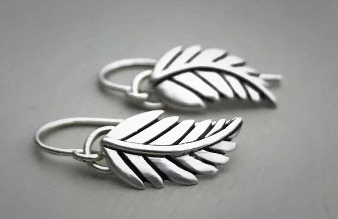 Silver Leaf Earrings