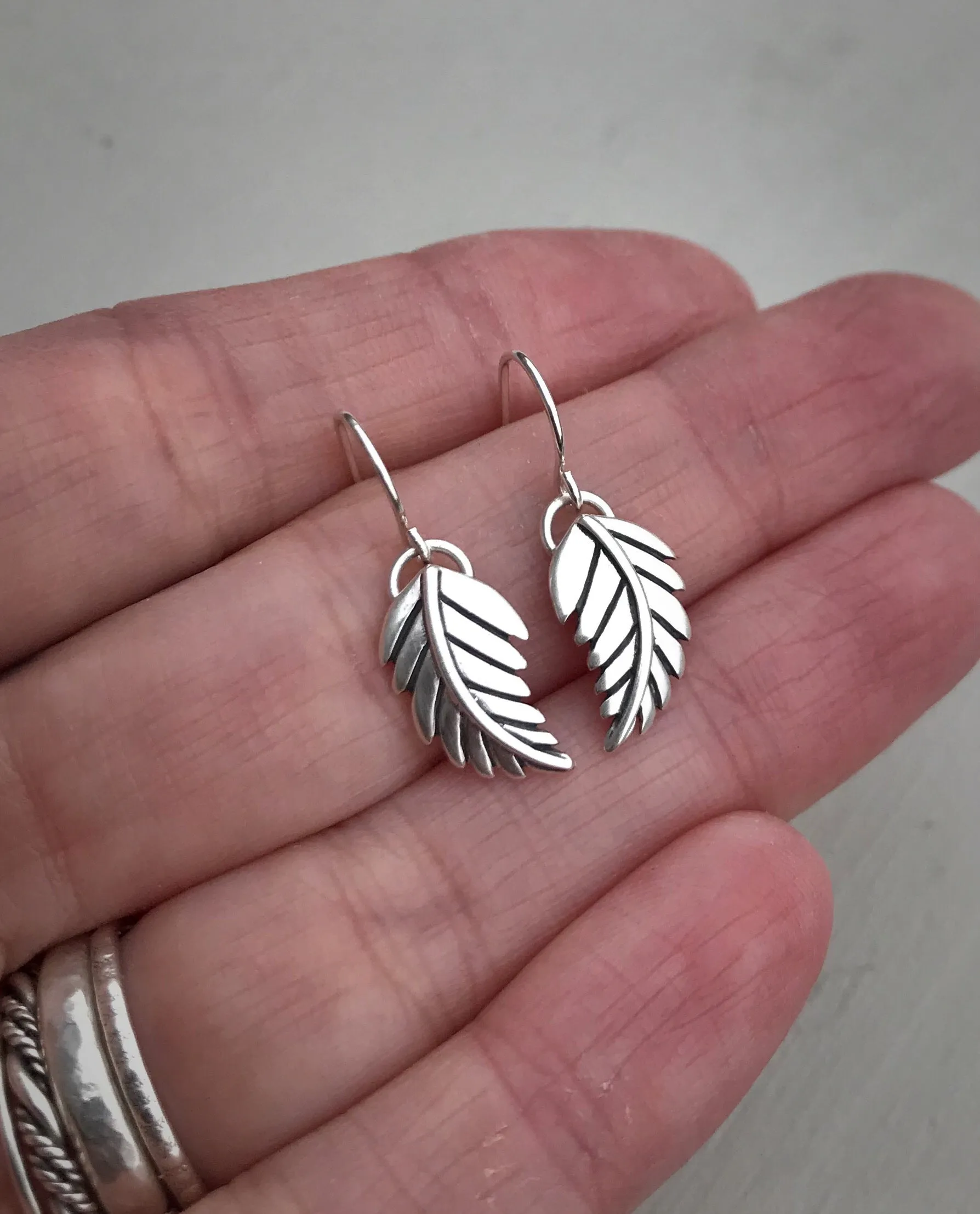 Silver Leaf Earrings
