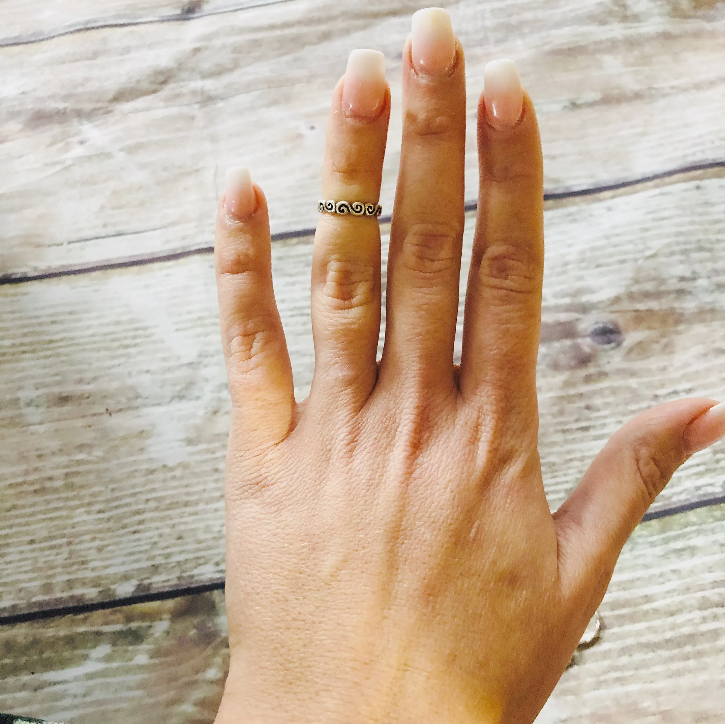 Silver Swirl Ring - Sterling Silver Stacking Ring