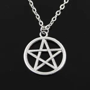 Simple Classic Fashion Star Pentagram Antique Silver