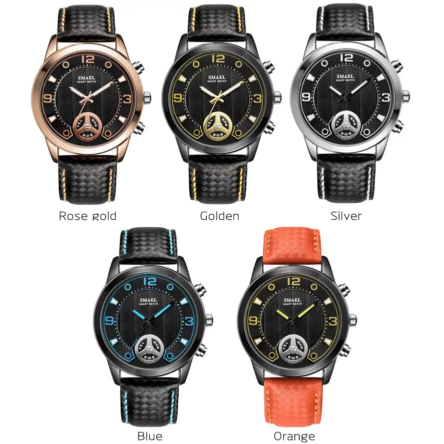 SMAEL Smart Watch Men Waterproof Sleep Monitor Bluetooth Men Sport Alloy Watches Call Reminder Smartwatch for Android and IOS
