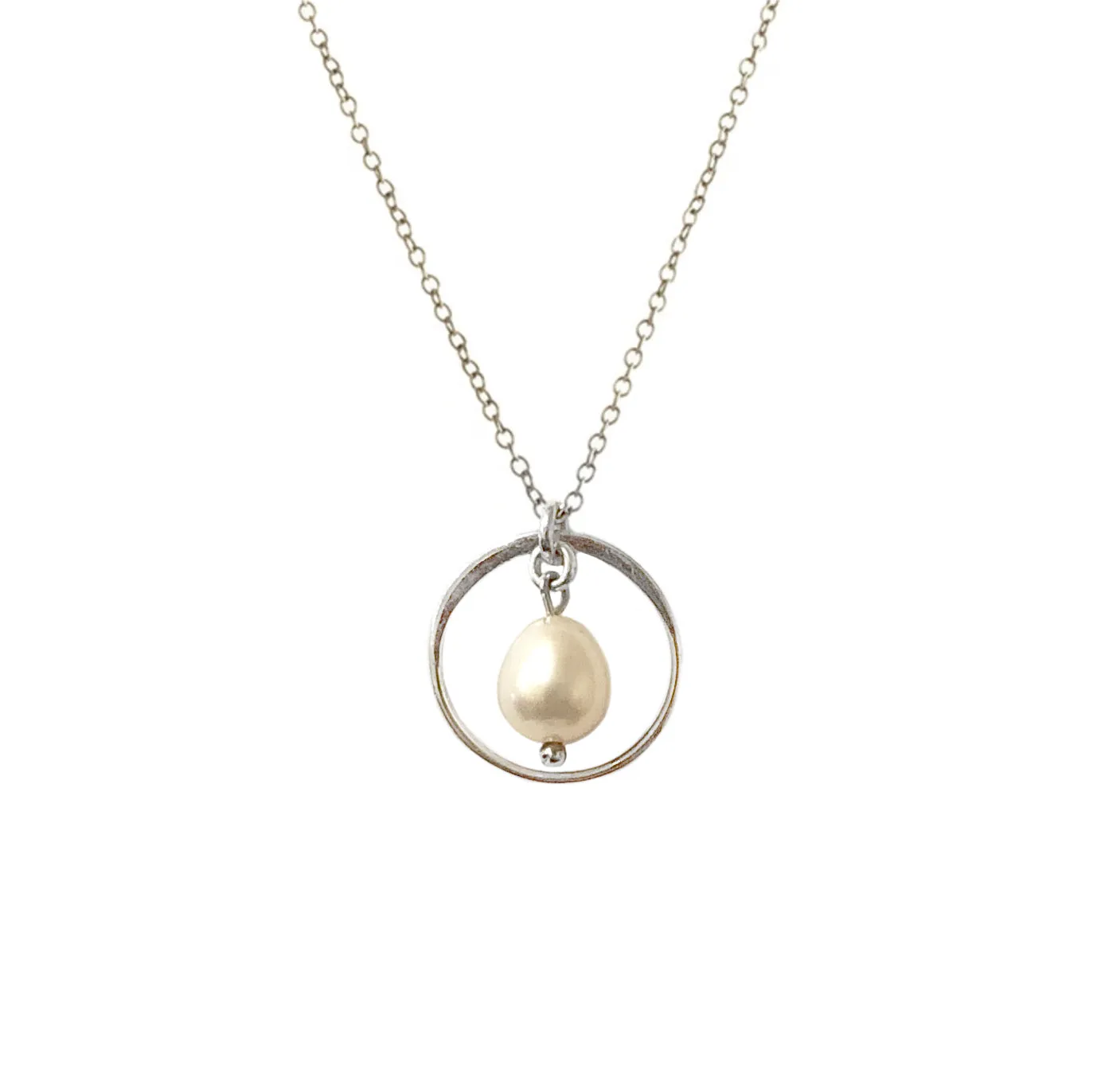 Small Hoop w. Briolette Necklace