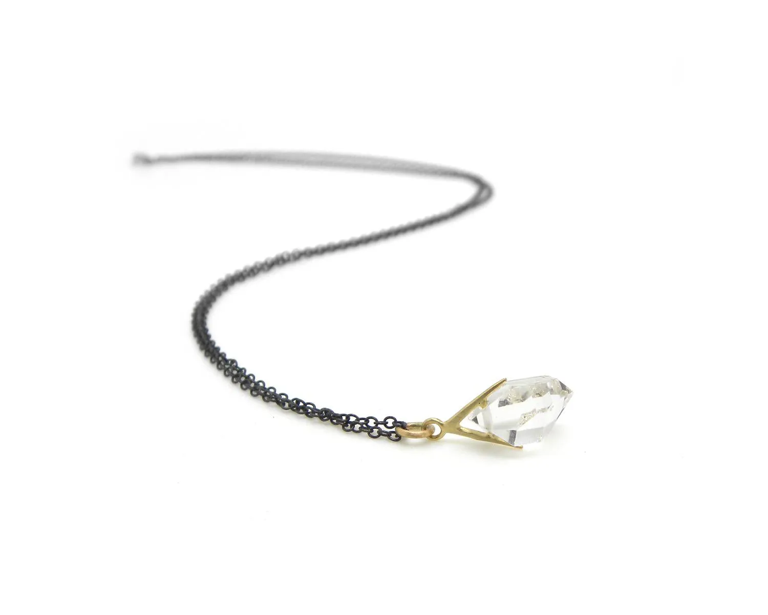 Small Sticks and Stones Herkimer Necklace