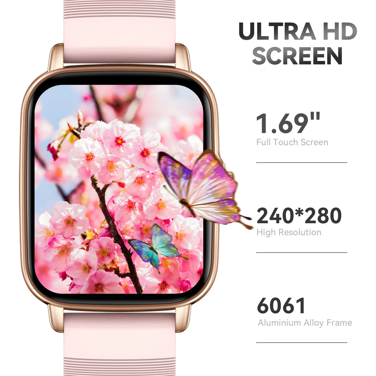 Smart Watch for Men Women 1.69" HD Bluetooth Phone Watch(Make/Answer Call) for iPhone Android IP67 Waterproof Fitness Watch with Heart Rate Sleep Monitor Activity Tracker with Pedometer