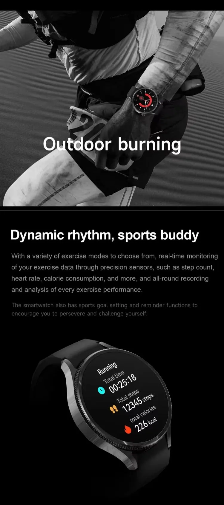 Smart Watch M109 1.52 Inch Round Smart Band Waterproof FITPRO BT Call Fitness Sleep Heart Rate Monitoring
