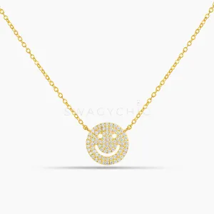 Smiley Pave Necklace