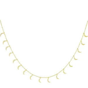 Solid Dangling Moon Necklace