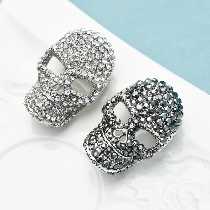 Sparkling Rhinestone Skull Brooches Jewelry Accessories