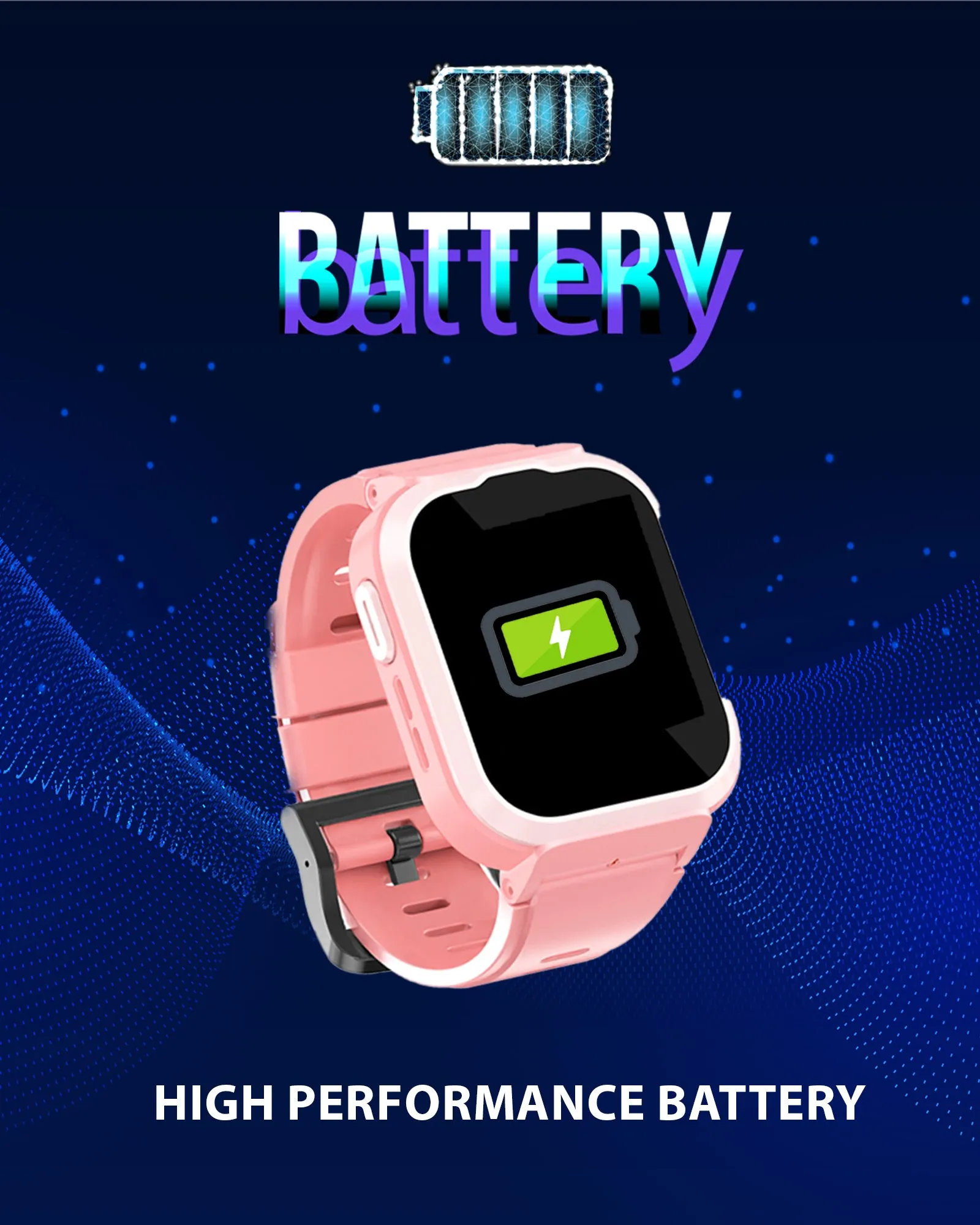 Spiky 4G Cyclops 4g Video & Voice Call, Dewatering Waterproof Kids Smartwatch with Printed strap