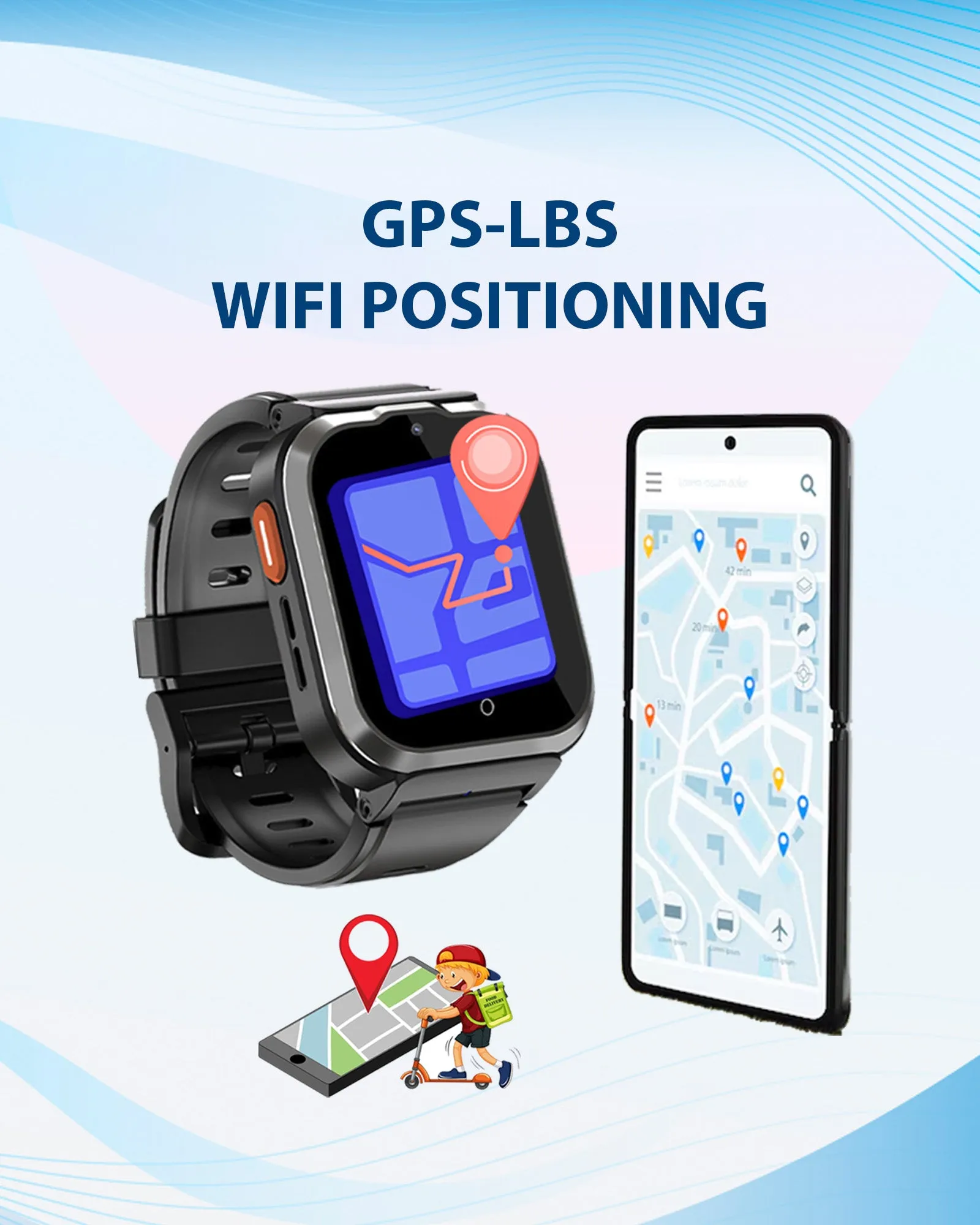 Spiky 4G Cyclops 4g Video & Voice Call, Dewatering Waterproof Kids Smartwatch with Printed strap