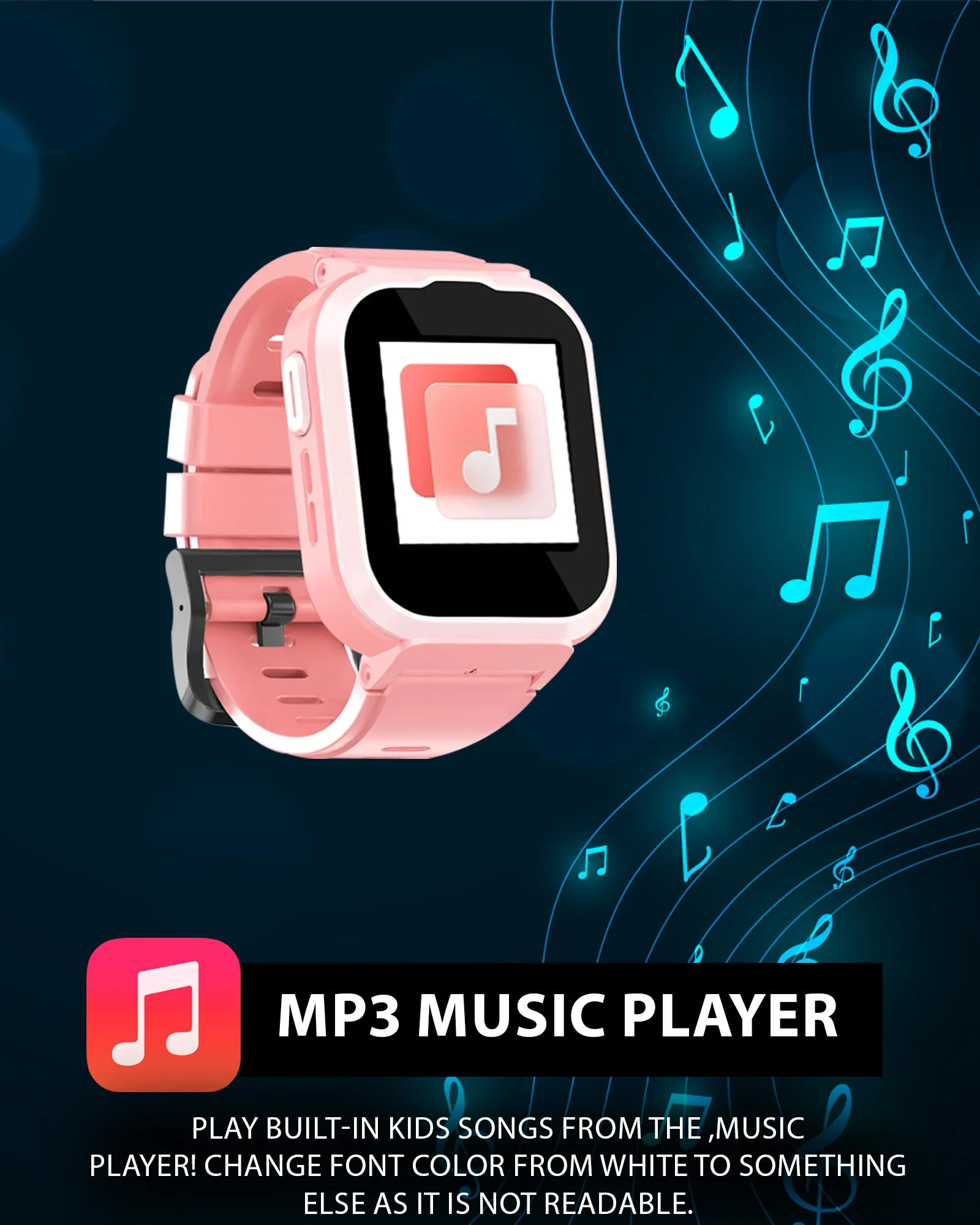 Spiky 4G Cyclops 4g Video & Voice Call, Dewatering Waterproof Kids Smartwatch with Printed strap
