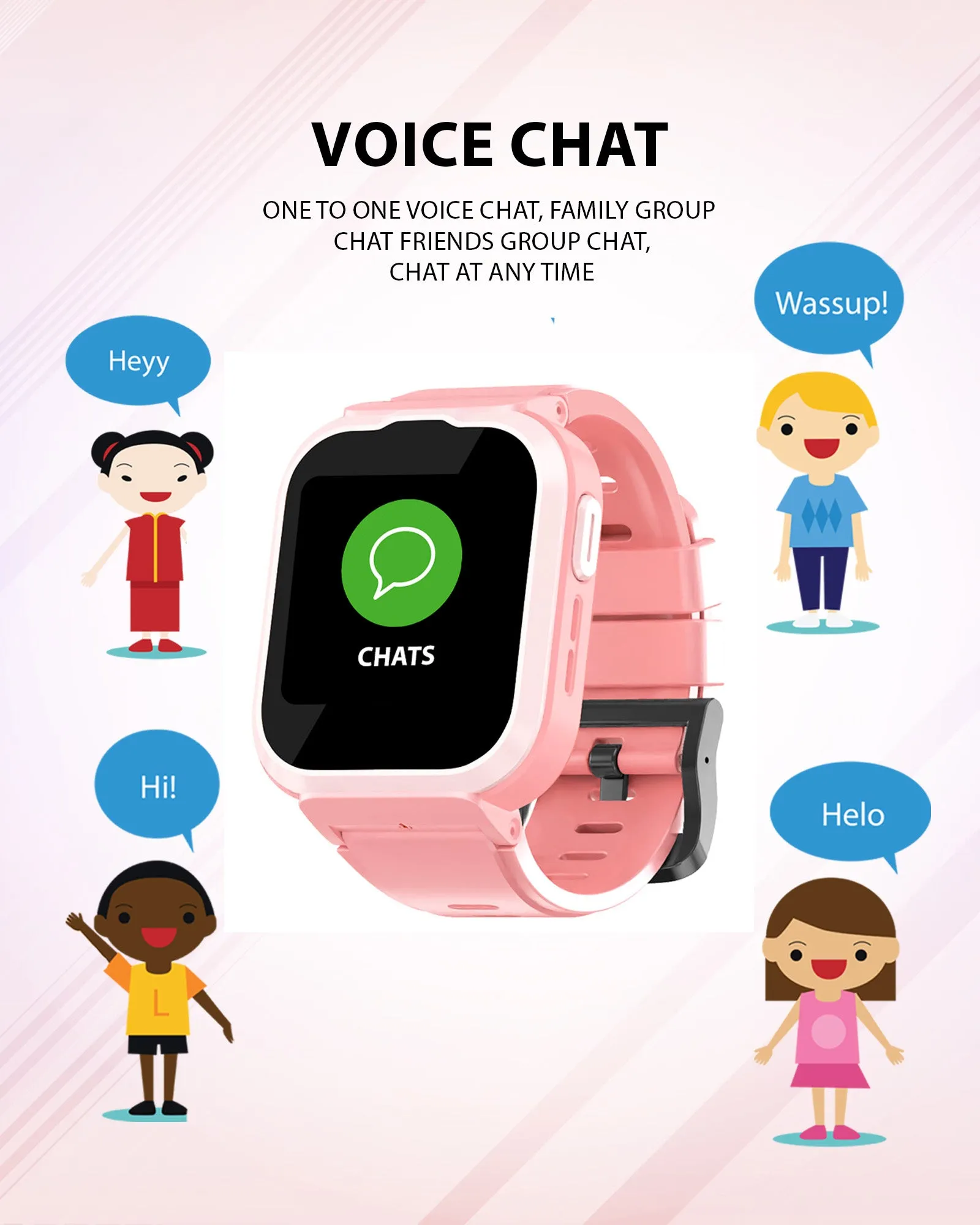 Spiky 4G Cyclops 4g Video & Voice Call, Dewatering Waterproof Kids Smartwatch with Printed strap