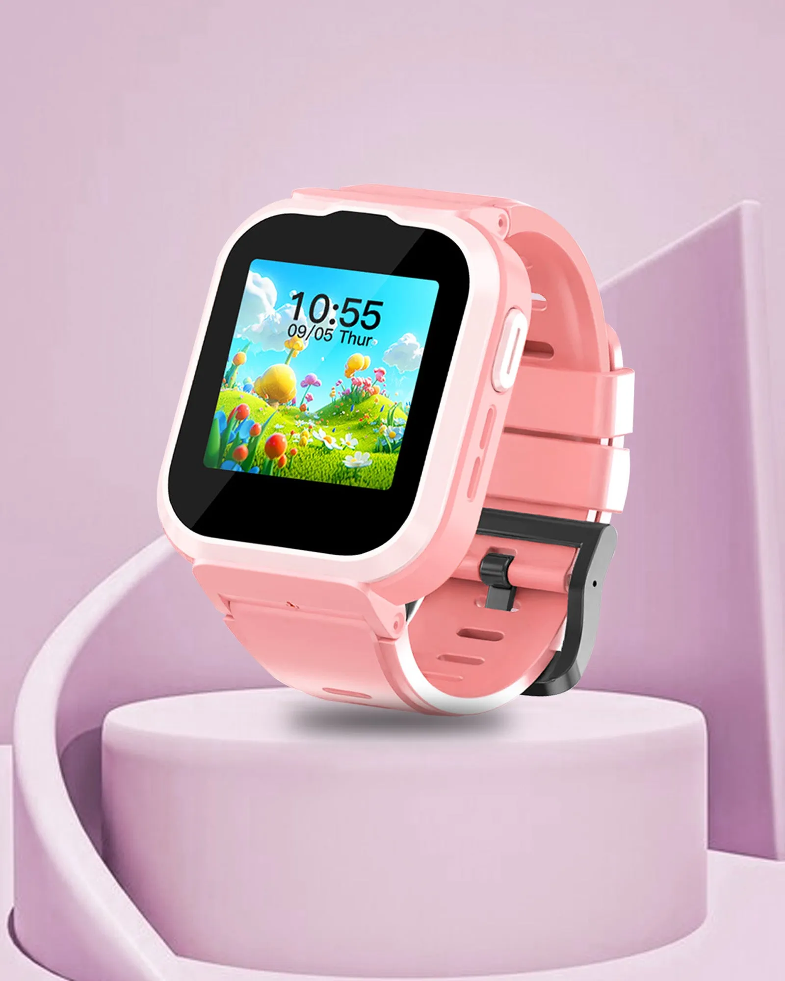 Spiky 4G Cyclops 4g Video & Voice Call, Dewatering Waterproof Kids Smartwatch with Printed strap