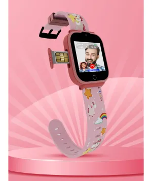 Spiky 4G Cyclops 4g Video & Voice Call, Dewatering Waterproof Kids Smartwatch with Printed strap