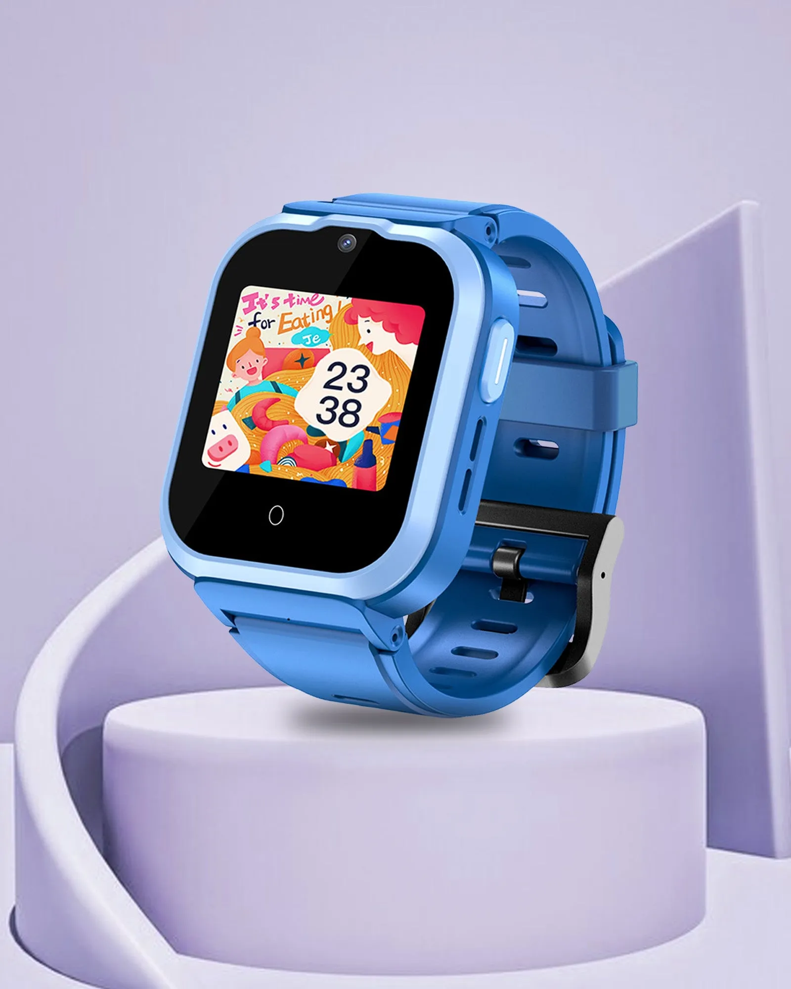 Spiky 4G Cyclops 4g Video & Voice Call, Dewatering Waterproof Kids Smartwatch with Printed strap