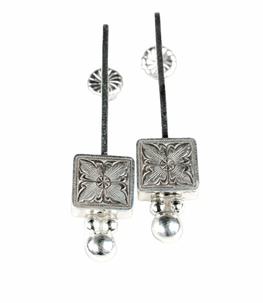 Square Drop Earrings
