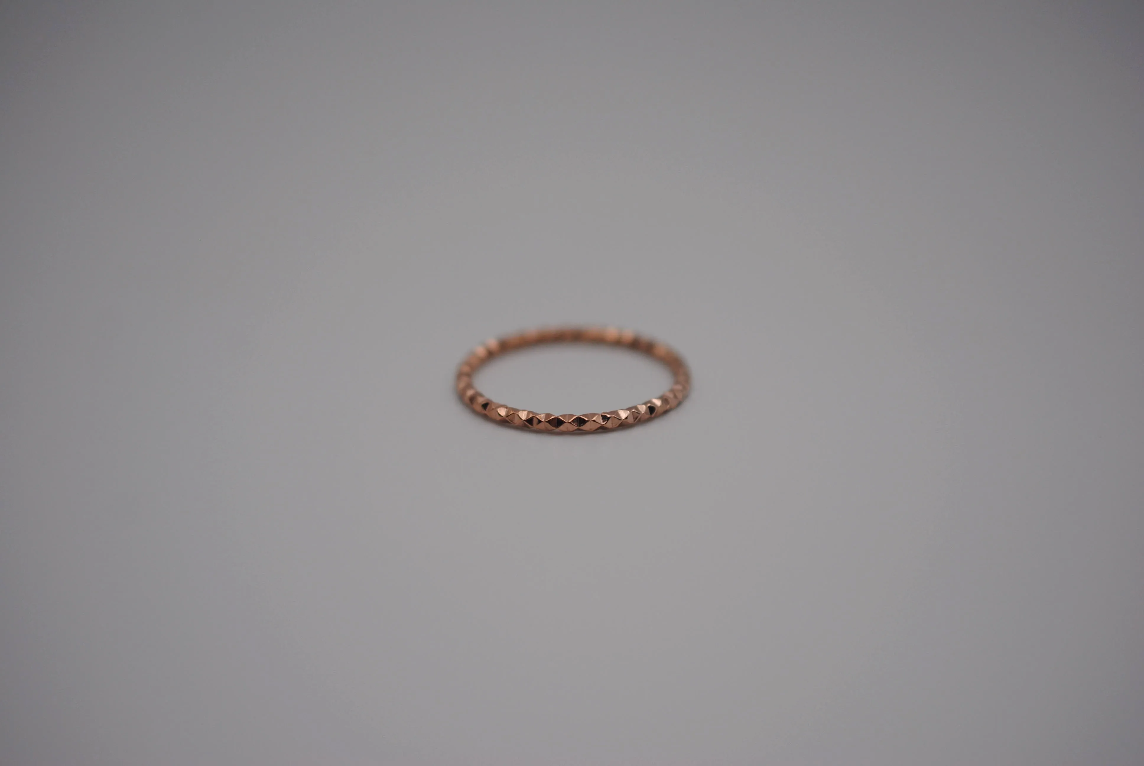 Stacking Ring: Sparkle Texture, Rose Gold Finish, Medium Width