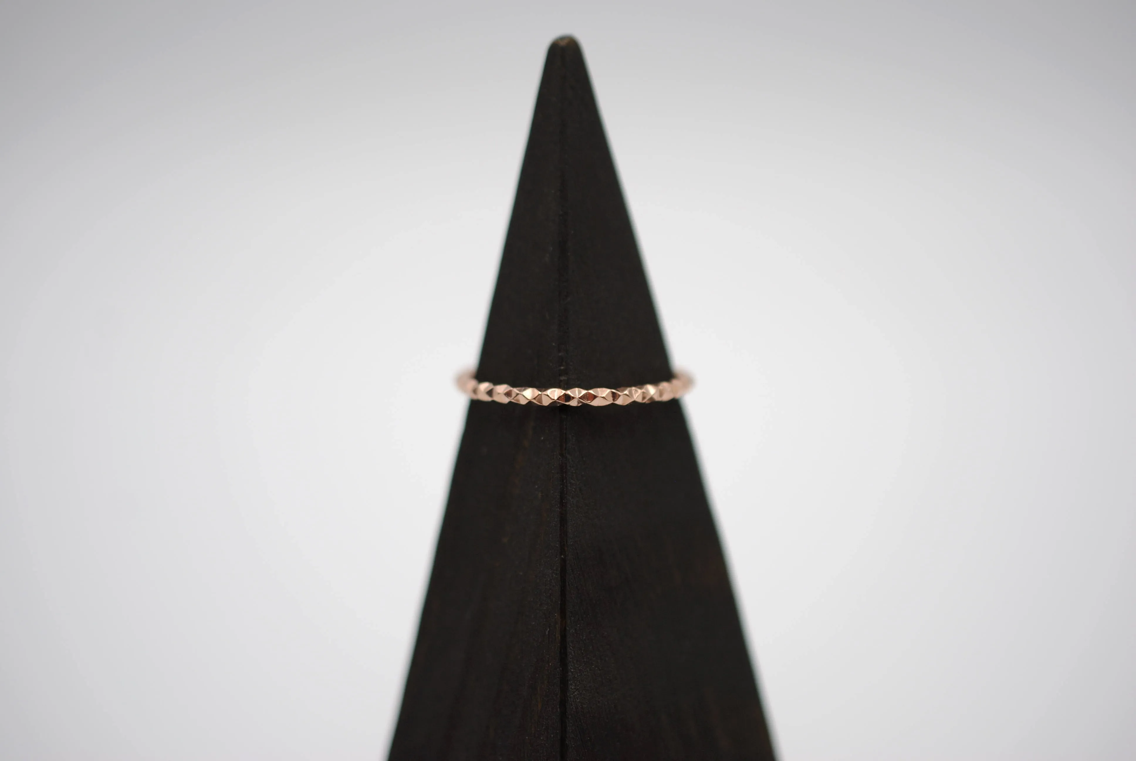 Stacking Ring: Sparkle Texture, Rose Gold Finish, Medium Width