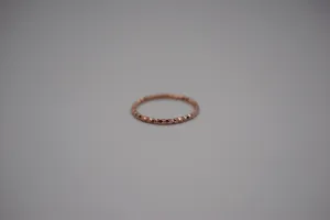 Stacking Ring: Sparkle Texture, Rose Gold Finish, Medium Width