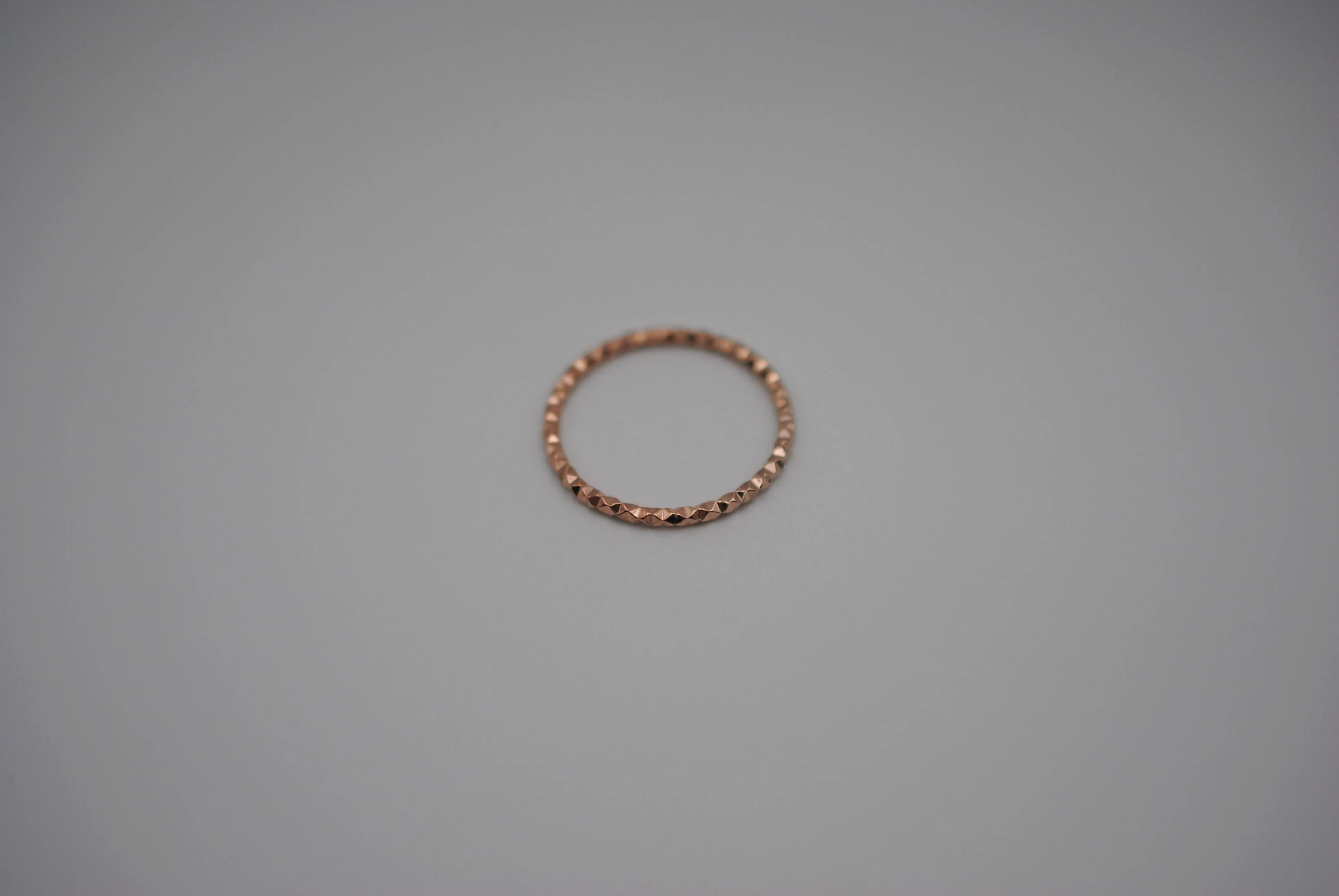 Stacking Ring: Sparkle Texture, Rose Gold Finish, Medium Width