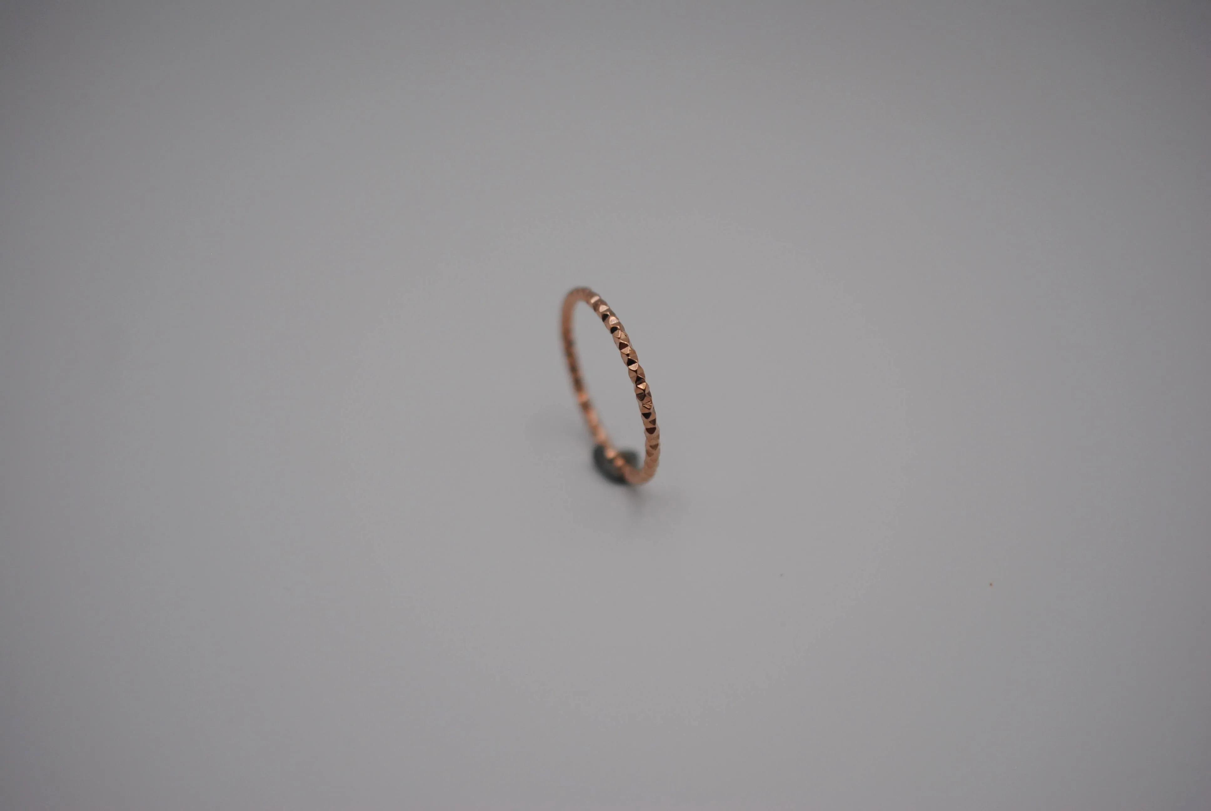 Stacking Ring: Sparkle Texture, Rose Gold Finish, Medium Width