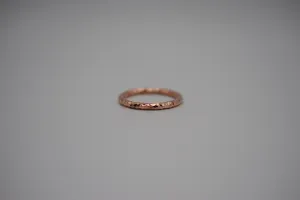 Stacking Ring: Sparkle Texture, Rose Gold Finish, Thick Width