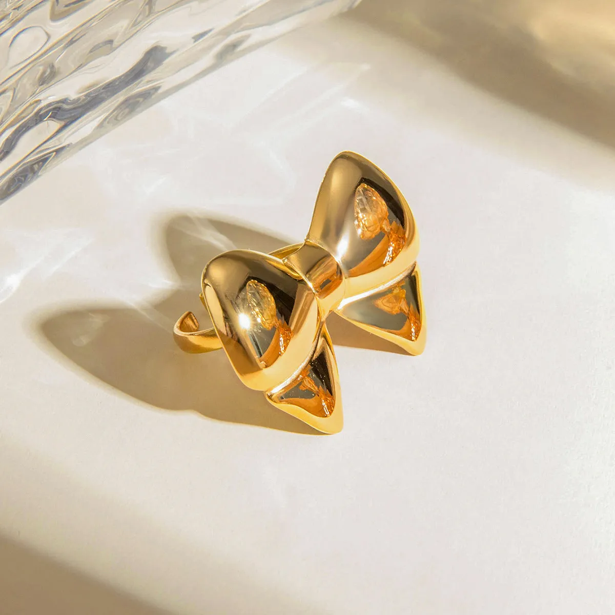 stainless steel smooth bow open ring JLTR0525