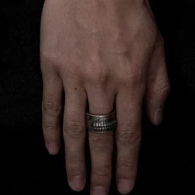Stainless Steel Vintage Punk Male Finger Ring
