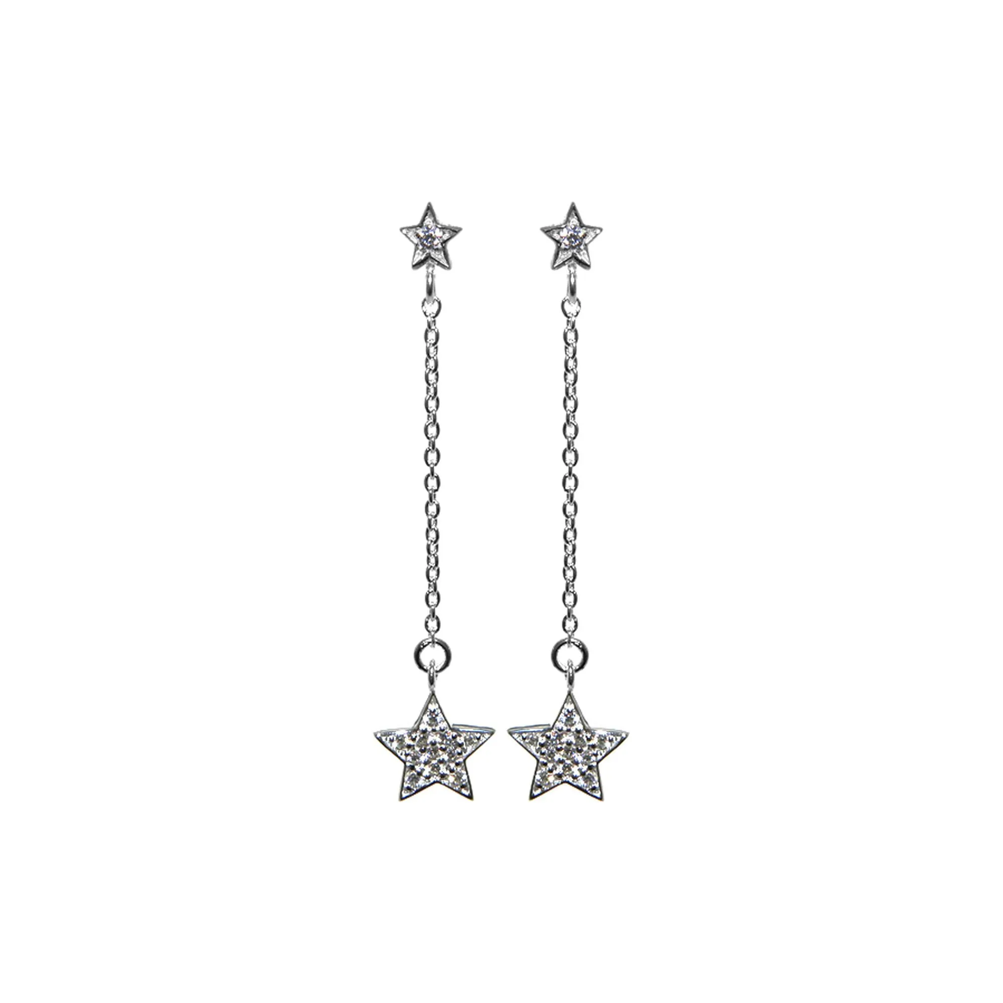 Star & chain earrings