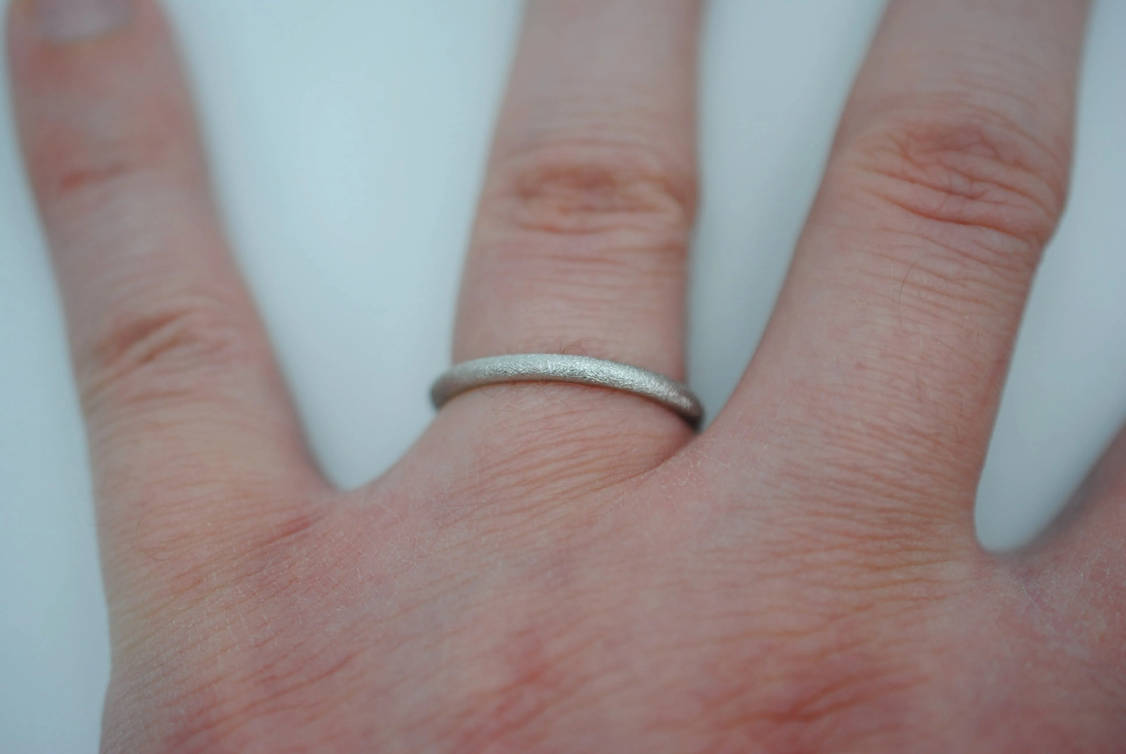 Stardust Rhodium Stacker Ring