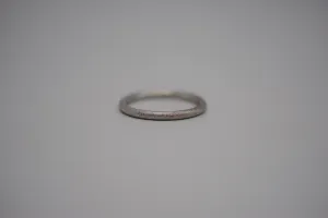 Stardust Rhodium Stacker Ring