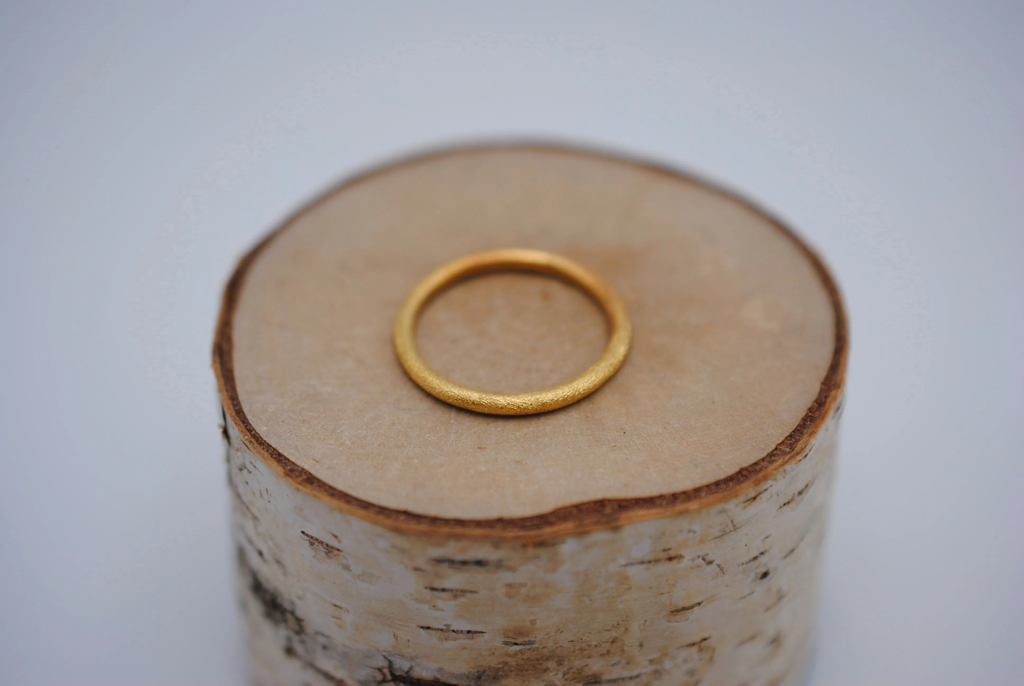 Stardust Yellow Gold Stacker Ring