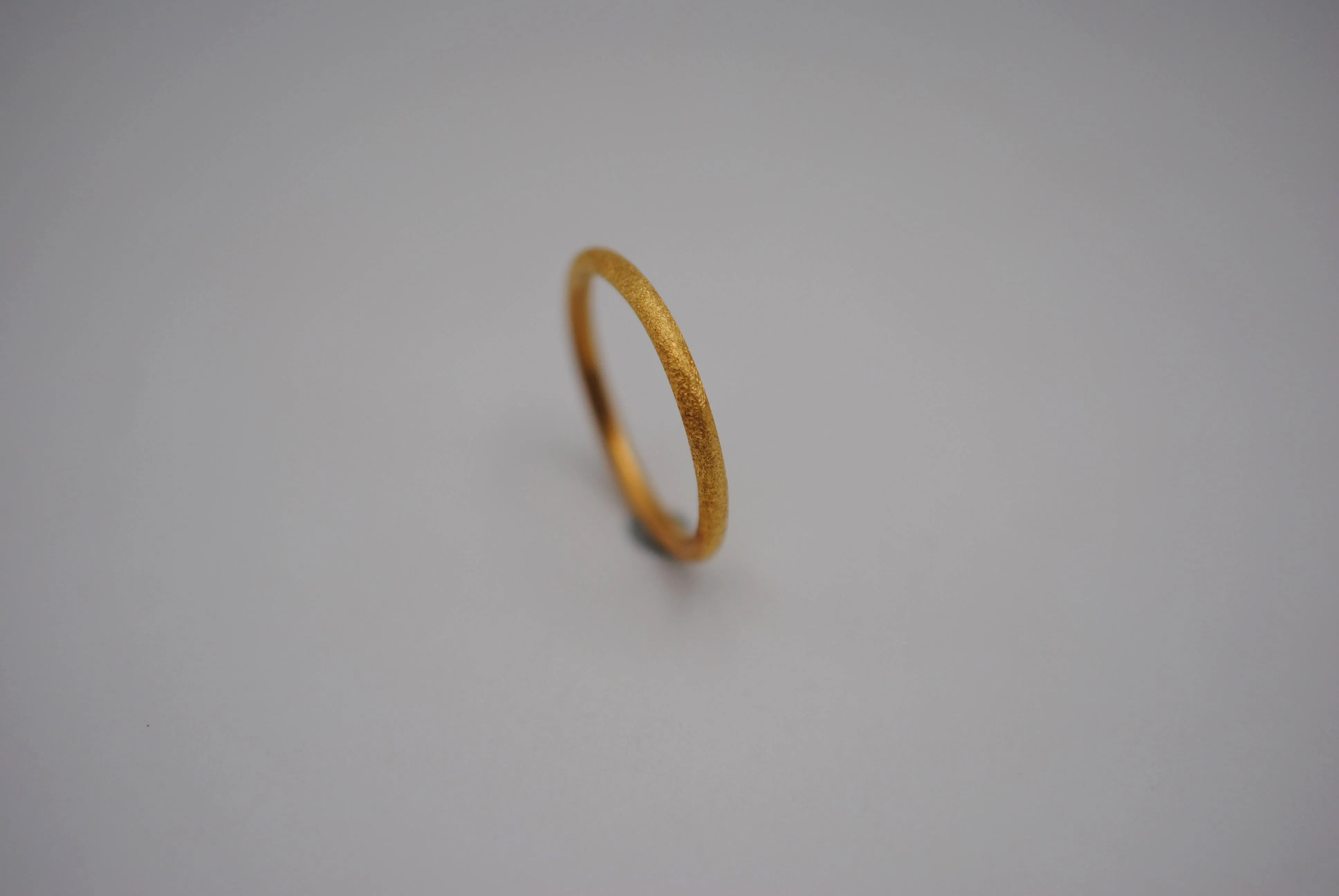 Stardust Yellow Gold Stacker Ring