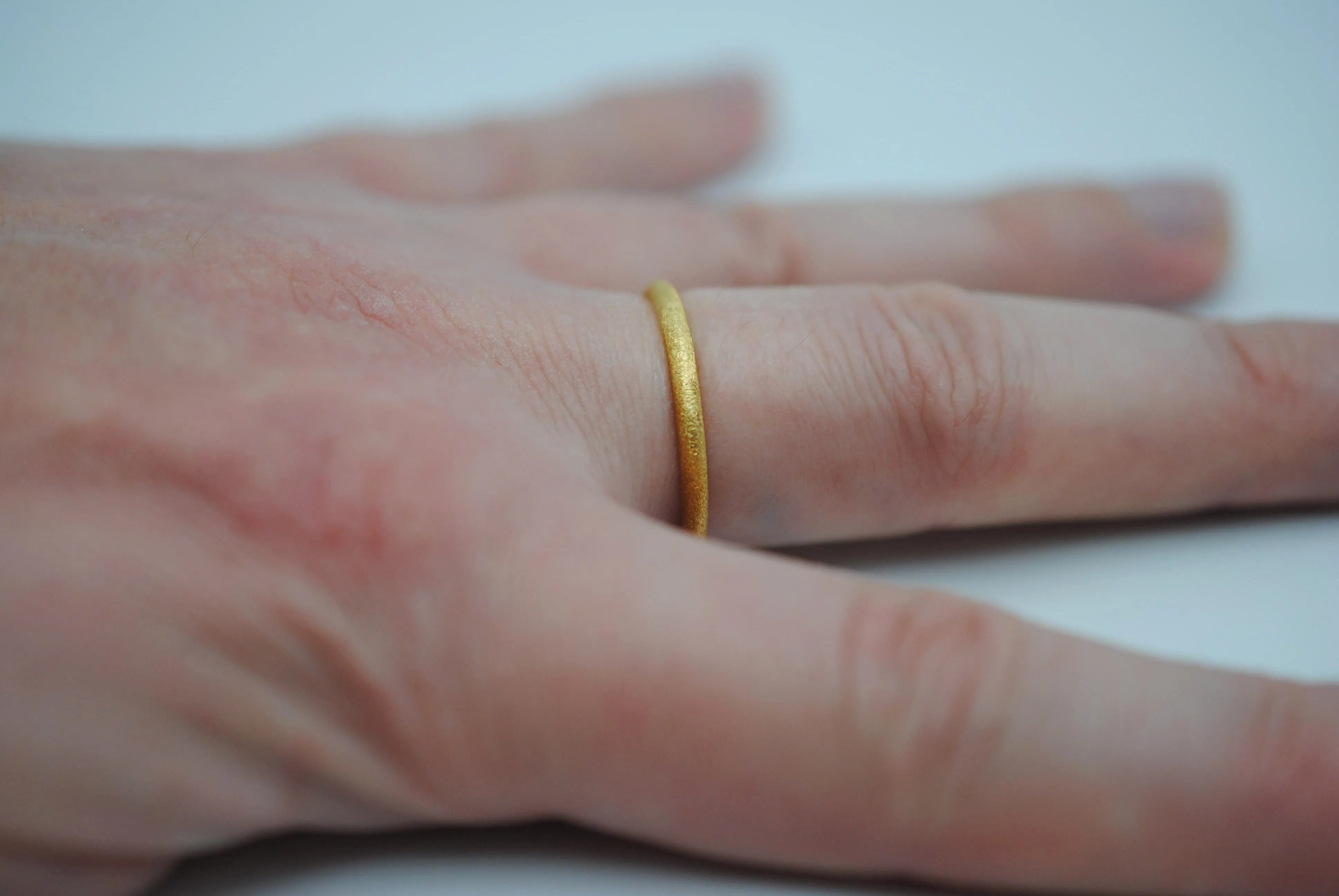 Stardust Yellow Gold Stacker Ring