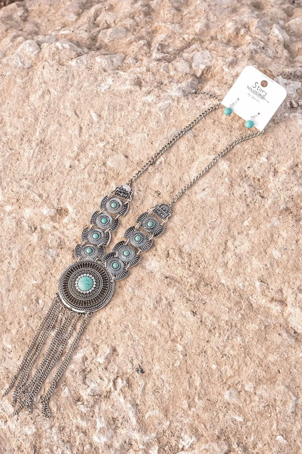 Statement Boho Necklace - Turquoise