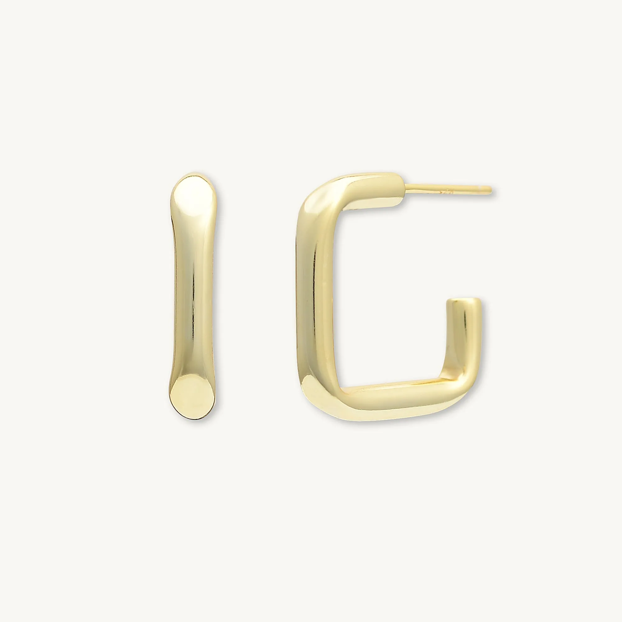 Statement C Tube Earrings