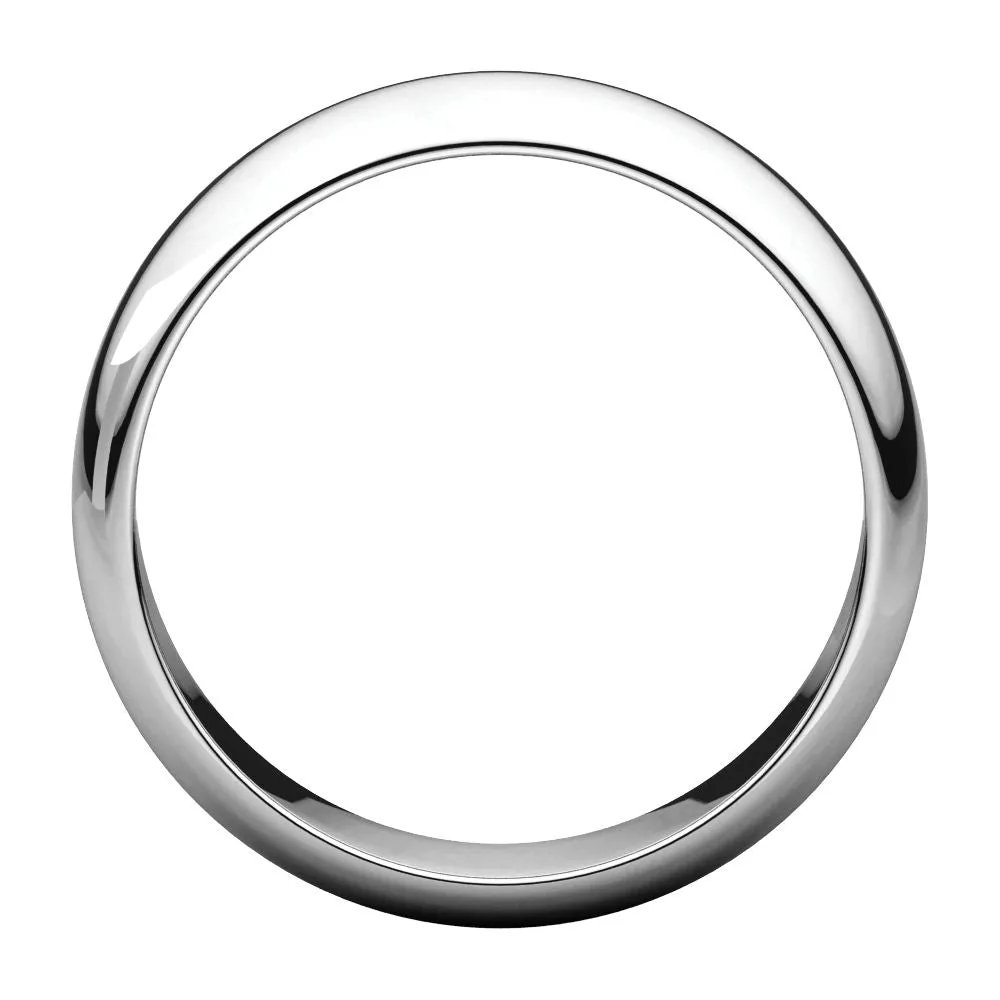 Sterling Silver 6mm Half Round Band, Size 11