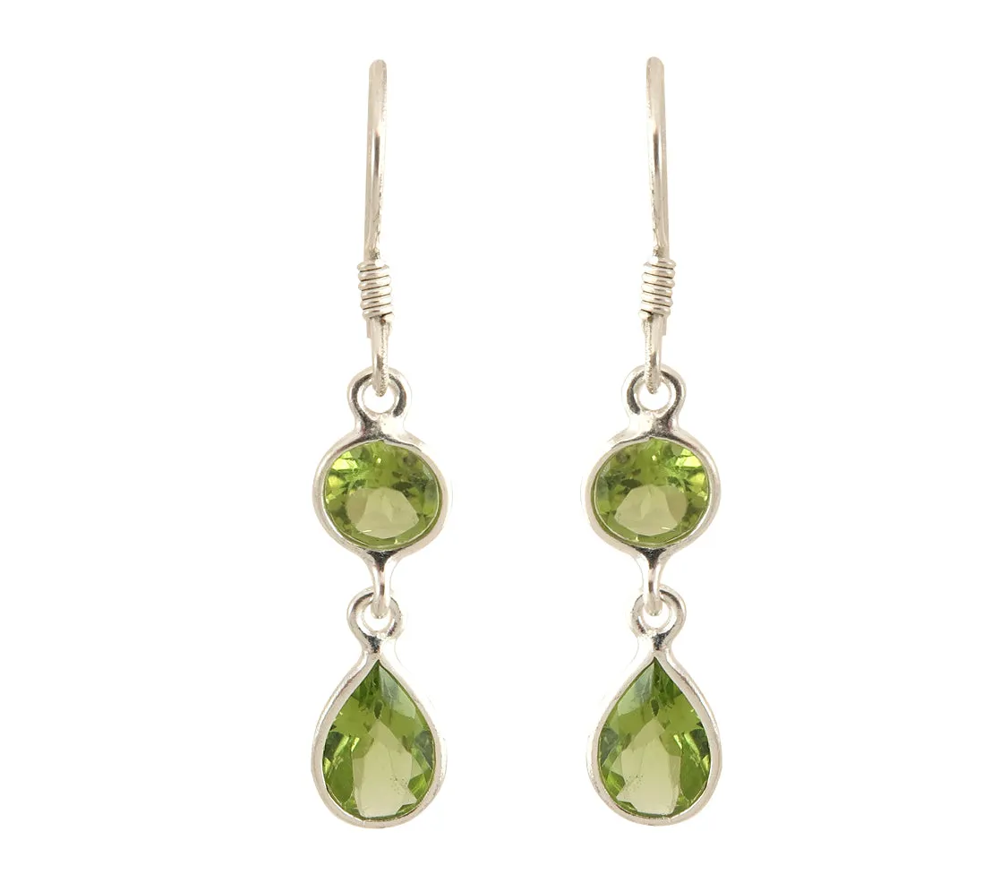 Sterling Silver Peridot Earring