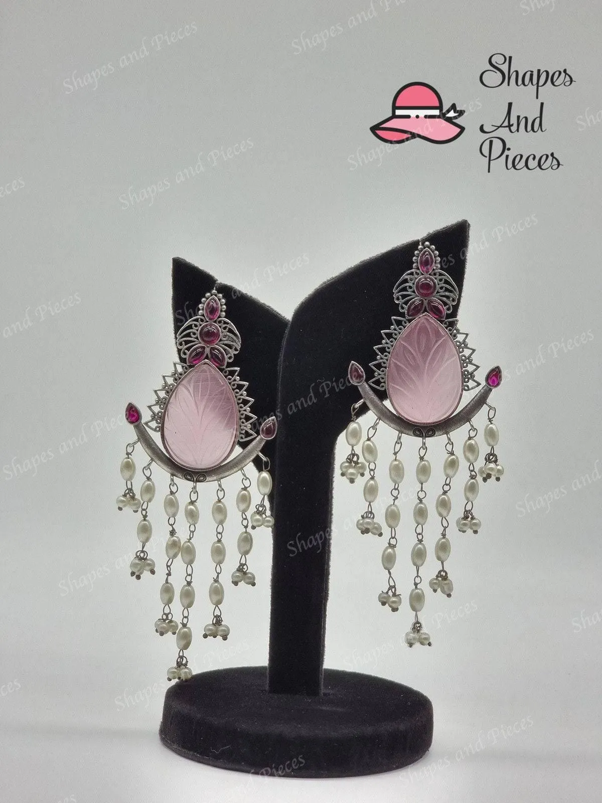 Stone Curtain Earrings