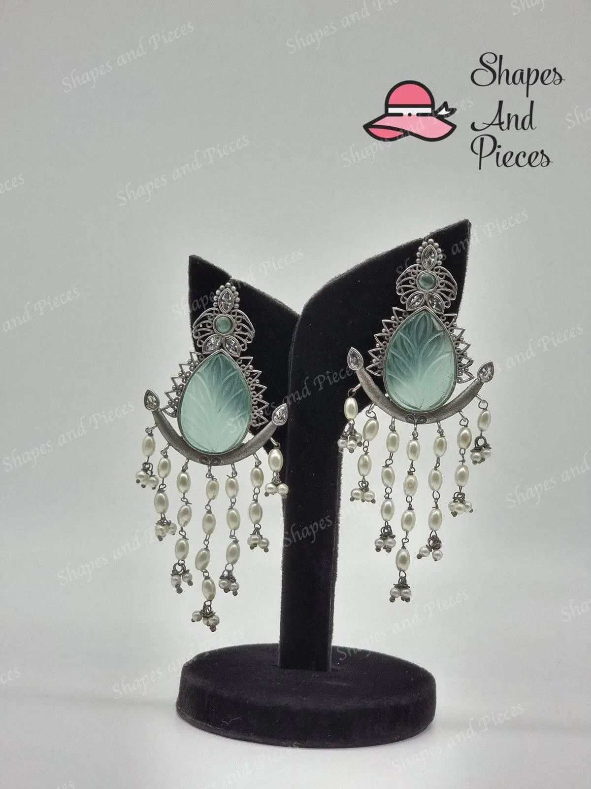 Stone Curtain Earrings