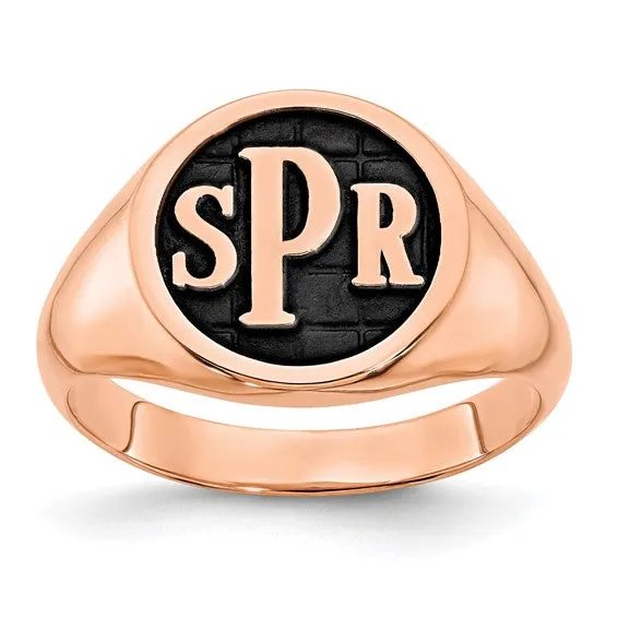 Stunning Men's Custom Monogram Signet Ring, Choose from Sterling Silver, Vermeil or Gold Versions