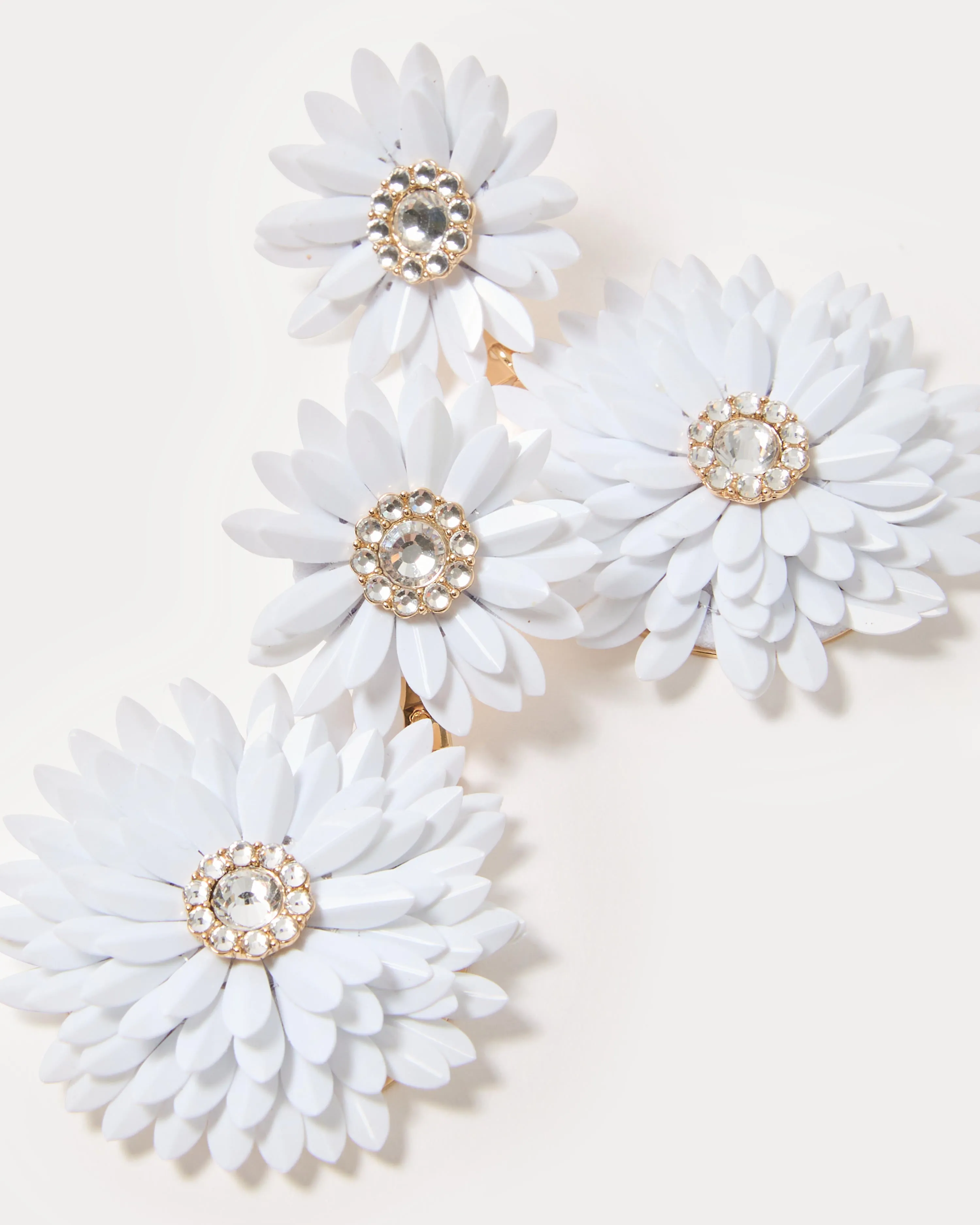 Sunshine Statement Earrings - Resort White