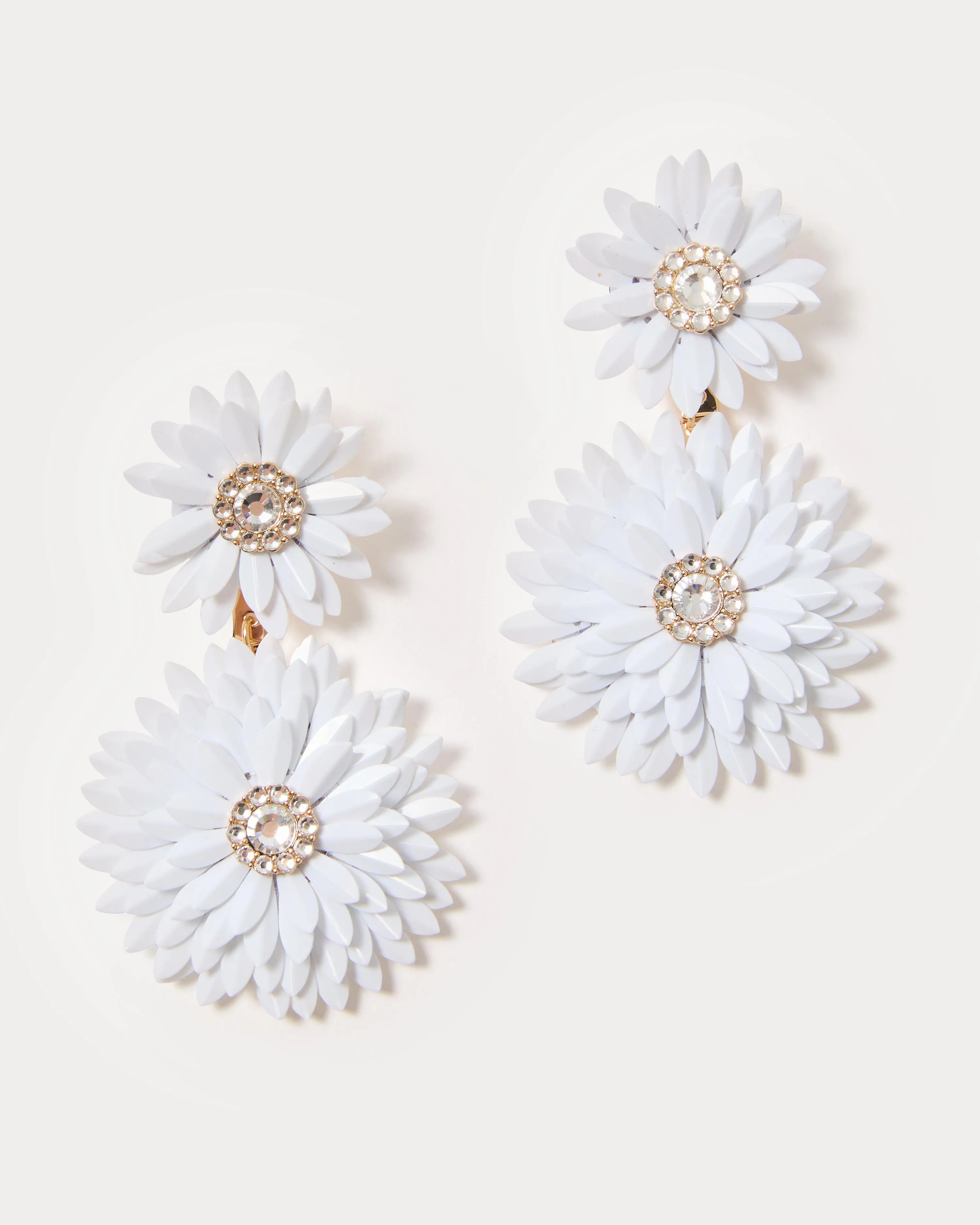 Sunshine Statement Earrings - Resort White