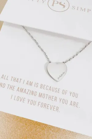 Sweet Heart Waterproof Necklace - MAMA