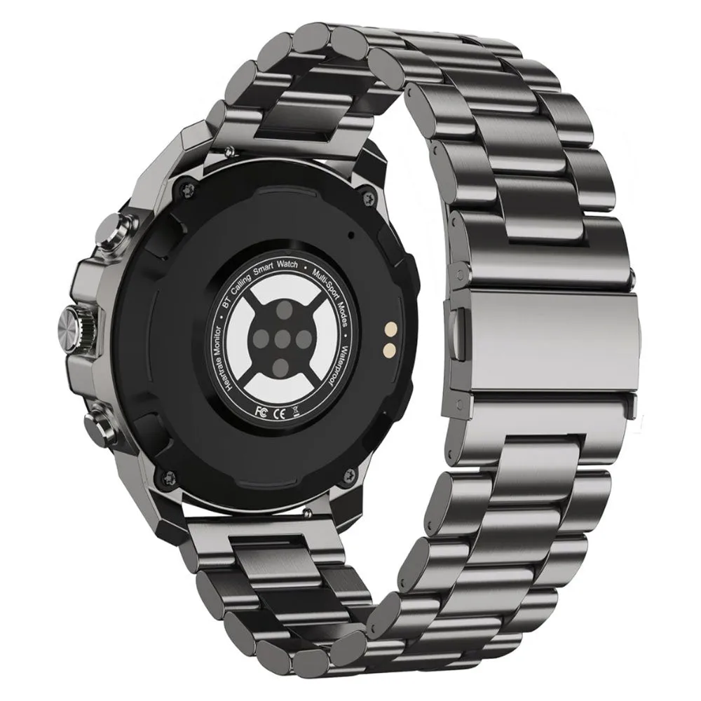 Swiss Military DOM 5 Smart Watch Silver Metal Case With Silver Metal Strap