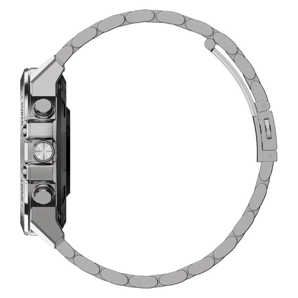 Swiss Military DOM 5 Smart Watch Silver Metal Case With Silver Metal Strap